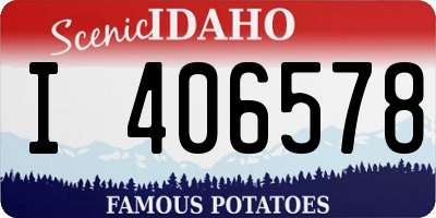 ID license plate I406578