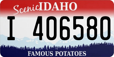 ID license plate I406580