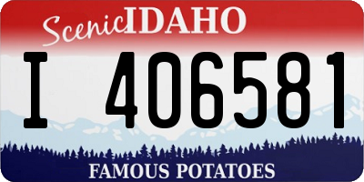 ID license plate I406581