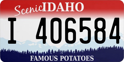ID license plate I406584