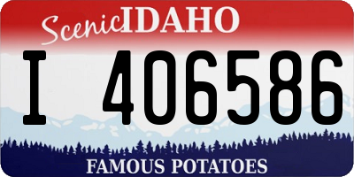 ID license plate I406586