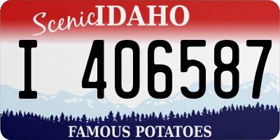ID license plate I406587