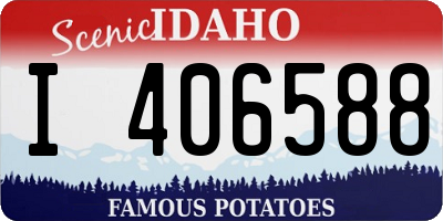 ID license plate I406588