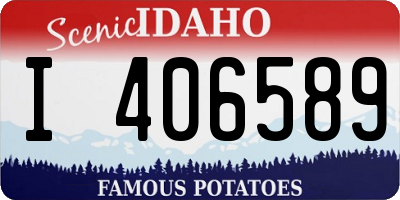 ID license plate I406589
