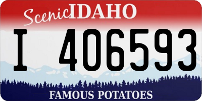 ID license plate I406593