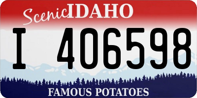 ID license plate I406598