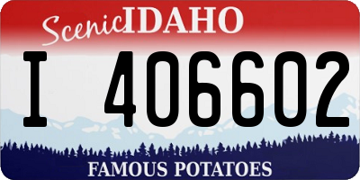 ID license plate I406602