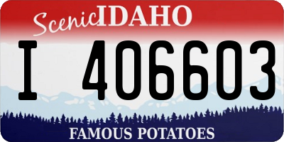ID license plate I406603