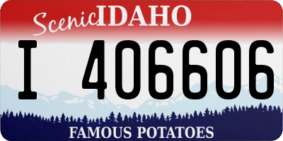 ID license plate I406606