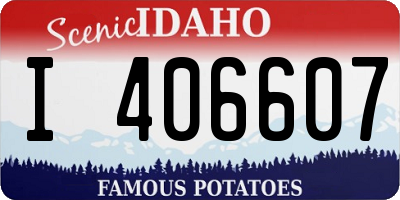 ID license plate I406607