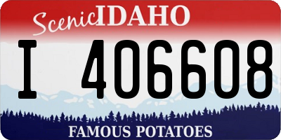 ID license plate I406608