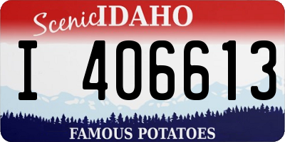 ID license plate I406613