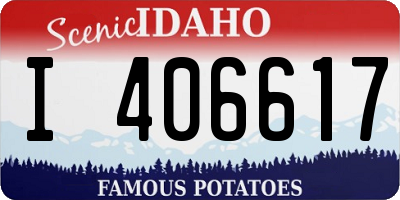 ID license plate I406617