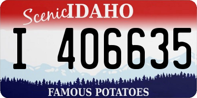 ID license plate I406635