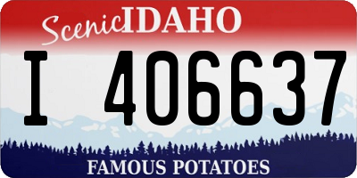 ID license plate I406637