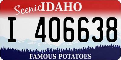 ID license plate I406638