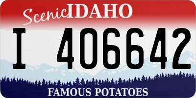 ID license plate I406642