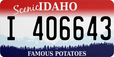 ID license plate I406643