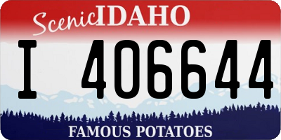 ID license plate I406644