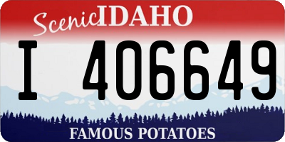 ID license plate I406649