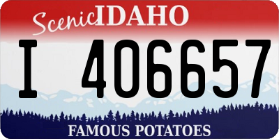 ID license plate I406657