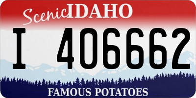 ID license plate I406662