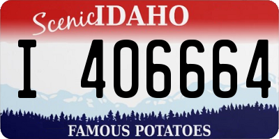 ID license plate I406664