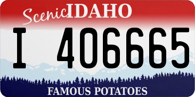 ID license plate I406665