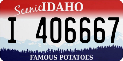 ID license plate I406667