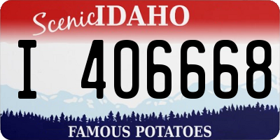 ID license plate I406668