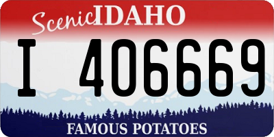 ID license plate I406669