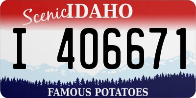 ID license plate I406671