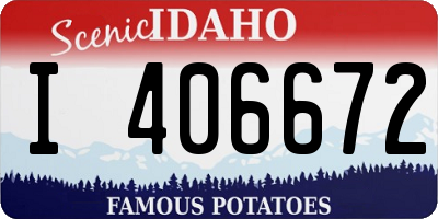ID license plate I406672