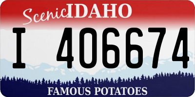 ID license plate I406674
