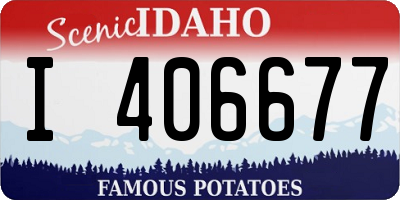 ID license plate I406677