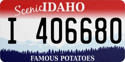 ID license plate I406680