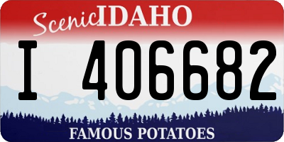 ID license plate I406682