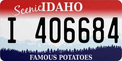 ID license plate I406684