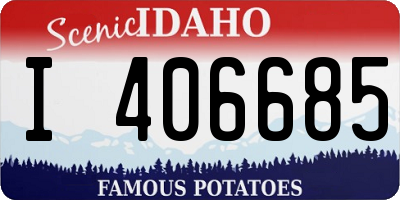 ID license plate I406685