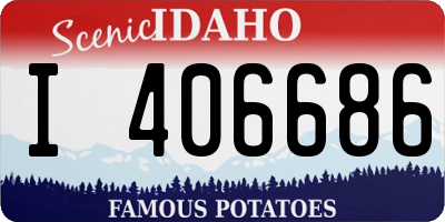 ID license plate I406686