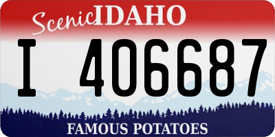 ID license plate I406687