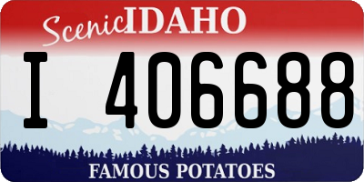 ID license plate I406688