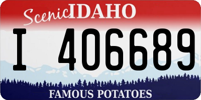 ID license plate I406689