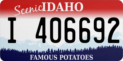 ID license plate I406692