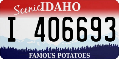 ID license plate I406693