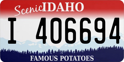 ID license plate I406694