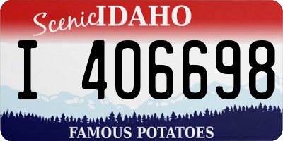 ID license plate I406698