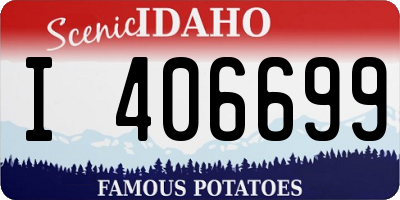 ID license plate I406699