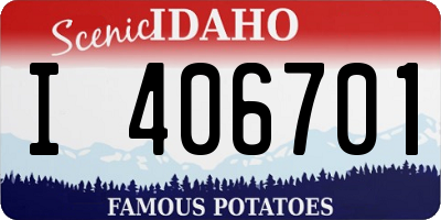 ID license plate I406701