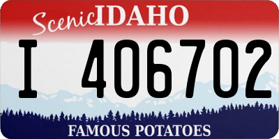 ID license plate I406702